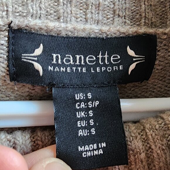 Nanette Lepore Taupe Turtleneck Sweater Size Small - Picture 8 of 15